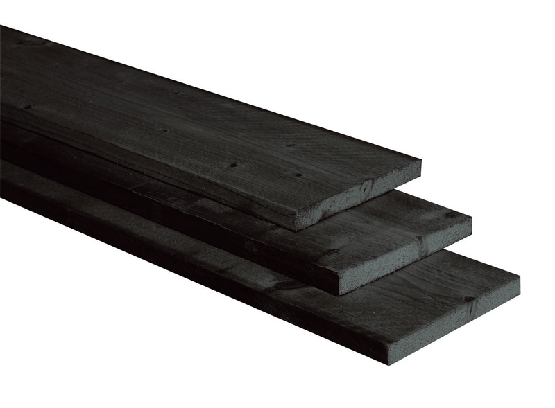anders Bangladesh Hulpeloosheid Potdekselplank Douglas hout zwart 2.2x20x300 cm - Douglas Houthandel